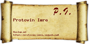 Protovin Imre névjegykártya