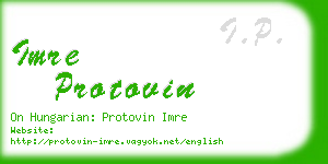 imre protovin business card